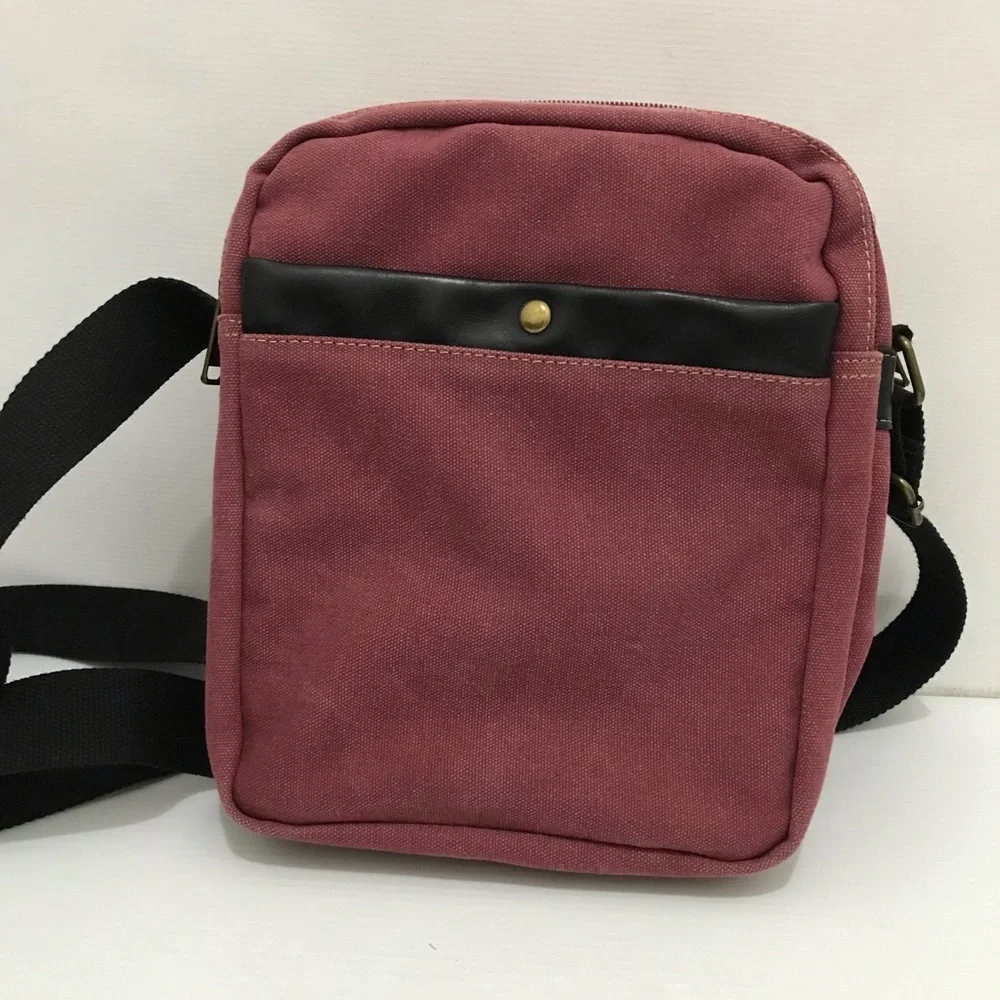 Triple Tree Canvas 3967 Burgundy Shoulder/Crossbody Bag